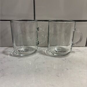 Nespresso Transparent Glass Mugs - Pair